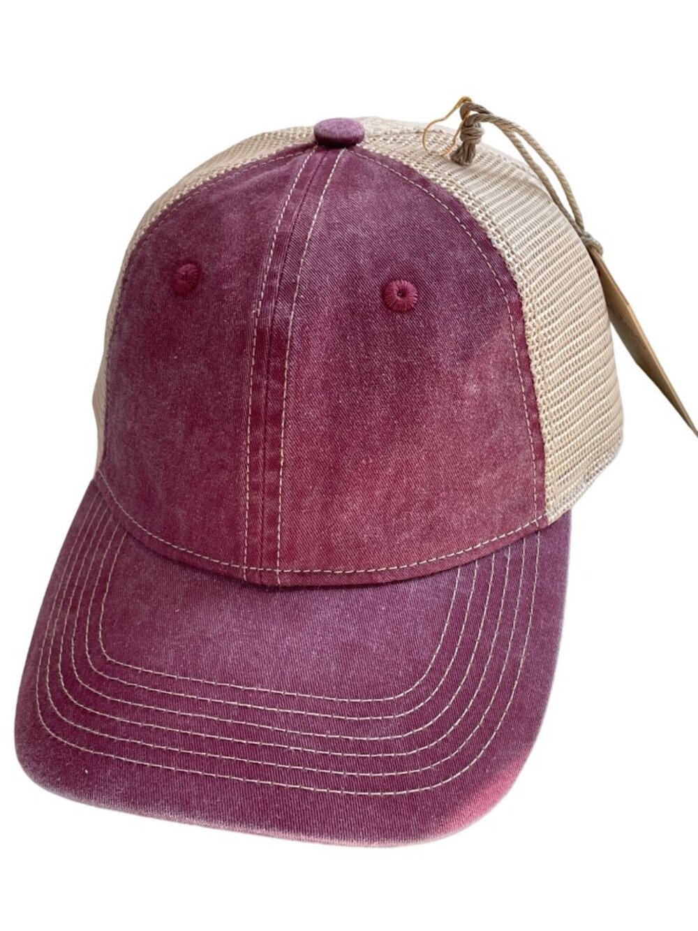 Good Land Supply Co. Trucker Hat One Size Adjustable Mesh Red Beige Outdoor NEW